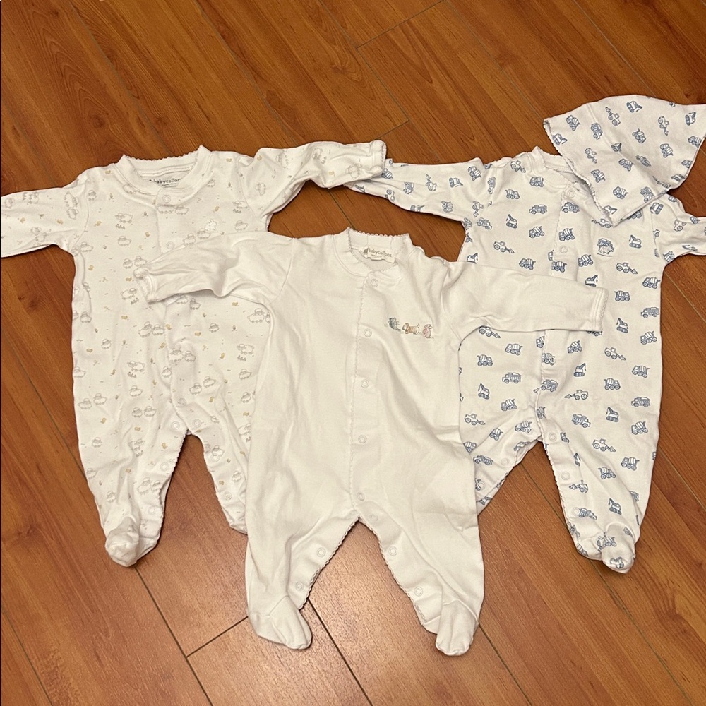 babycottons Newborn Footies (3 + hat)